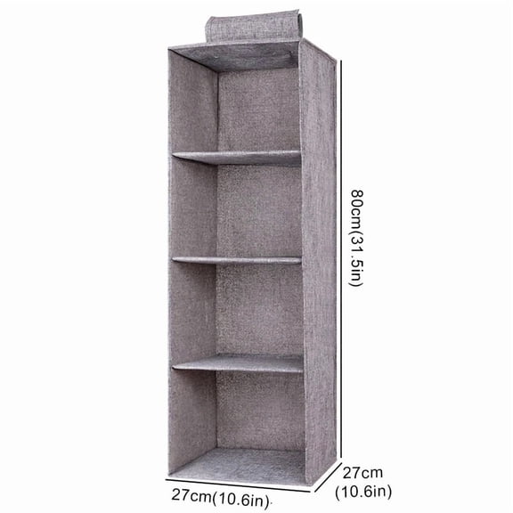 Drawer‑Type Hanging Wardrobe Storage Organizer Bag, Collapsible Closet Hanging Storage Shelves, Multi‑Layer Interlayer Clothes Organizer for Bedroom Closet Garment Storage