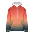 thumbnail image 6 of Momasggi Gradient Hoodies for Men Big and Tall Fleece Pullover Tops Slim Fit Long Sleeve Drawstring Hooded Sweatshirts Fall Winter Going Out Sweatshirt with Pockets Orange M, 6 of 6