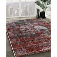 thumbnail image 3 of Ahgly Company Machine Washable Indoor Round Industrial Modern Gunmetal Gray Area Rugs, 6' Round, 3 of 7