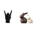 thumbnail image 1 of Estatua del gesto de la roca,Estatuas y figuras de dedos con gestos de música rock,Estatua de cerámica,Juego de estatuas de cerámica para decoración de mesa de oficina en casa,Figuras para, 1 of 8