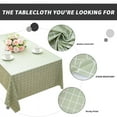 thumbnail image 4 of 32" × 48" Rectangular Waterproof and Stain-Resistant Plastic Tablecloth - Khaki and Green, Easy to Clean, Perfect for Dining Tables, Parties, Birthdays, and Weddings, 4 of 5