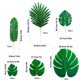 thumbnail image 3 of Fiudx Ofertas relámpago del día Hojas de palma artificiales tropicales Monstera, paquete de 108, 6 tipos, grandes, pequeñas, verdes, hojas de palma falsas con tallos, 3 of 7