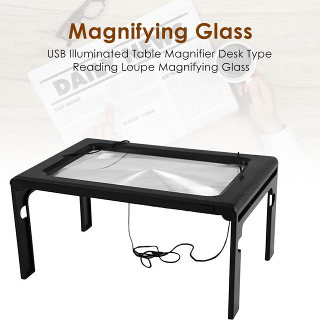 Lupa Con Luz LED Likrtyny Lupa de mesa iluminada USB Tipo de escritorio