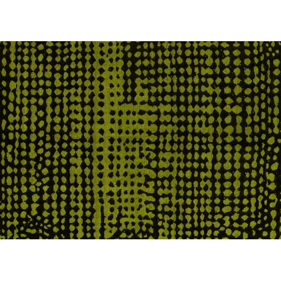 Ahgly Company Indoor Rectangle Abstract Yellow Modern Area Rugs, 4' x 6'