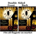 thumbnail image 4 of Happy Halloween Hallowmas Holiday Scary Bats Jack-O-Lantern Pumpkins Owl Moon House Flag 28 x 40 Inch, Double Sided Large Garden Yard Welcome Flags Banners for Home Lawn Patio Outdoor Decor, 4 of 4