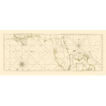 Historic Nautical Map - Florida West Coast Channel of Bahama - Jeffreys 1776 - 23 x 53.32 - Vintage Wall Art