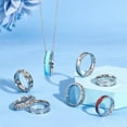 thumbnail image 3 of Anillos de acero inoxidable en blanco de 6 mm de ancho, 9 tamaños, 27 unidades, con ranuras, redondos, con núcleo en blanco para incrustaciones, hechos a mano, para hacer joyas, regalo., 3 of 9
