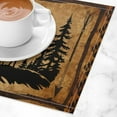 thumbnail image 3 of Vintage Lodge Placemat Set of 6, Rustic Farmhouse Retro Forest Wildlife Deer Silhouette Prints Table Mats for Home Dining Table Kitchen Party Decor 6PCS, 3 of 5