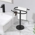 Matte Black SUS304 Stainless Steel Hand Towel Holder Stand ...