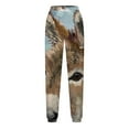 thumbnail image 5 of Donkey Print Sweatpants for Women Funny Animal Pattern Trousers Lace-Up Elastic Waist Track Pants Baggy Relaxed Fit Palazzo Pant Cute Going Out Holiday Pants with Pockets, 5 of 5