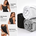 thumbnail image 6 of QRIC Tank Tops with Built in Bras for Women Wider Strap Stretch Camisoles Activewear of 2 Pack, 6 of 7
