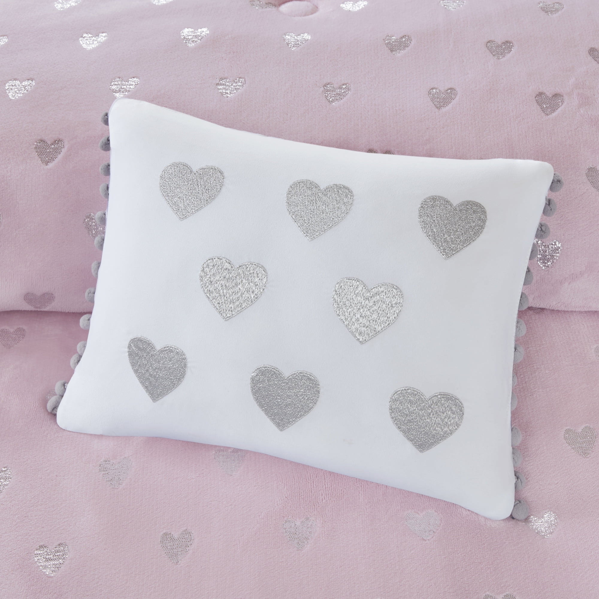 Home Essence Teen Audrey Metallic Printed Plush Comforter Set Walmart Com Walmart Com