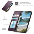 thumbnail image 3 of Dteck Flip Wallet Case for Samsung Galaxy S25 Edge,Leather Magnetic Folio Cover with Card Holder Kickstand Shockproof TPU Full Body Protective Phone Case,Purple, 3 of 6