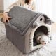 thumbnail image 2 of Soft Cat Bed Deep Sleep House Dog Cat Winter House Removable Cushion Enclosed Pet Tent For Kittens Puppy Cama Gato Supplies ShopWise Round, 2 of 13