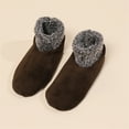thumbnail image 4 of Women's Plush Cuffs Thermal Ankle Socks for Cold Weather Nonslip Grip Soles Floor Socks Thick Fleece Lined Slipper Socks, 4 of 9