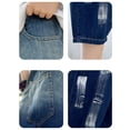 thumbnail image 6 of WOYY Boys Gradient Jean Shorts Elastic Waist Loose Denim Shorts with Pockets, Sizes 5-16, 6 of 6