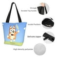 thumbnail image 4 of Kowoue Bluey Pattern Tote Bag Aesthetic Shoulder Bag, Grocery Tote with Shoulder Straps, Large Collapsible Tote with Protective Foam Lining, 4 of 6