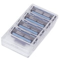 thumbnail image 4 of 3 Layer Sharp Safety Razor compatible with Gillette Mach 3 Manual Razor Blades Replacement Refills Stainless Steel Blades,Pack of 8/12/24/48 E-Shaver head, 4 of 17