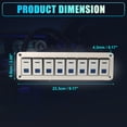 thumbnail image 4 of Panel de interruptor basculante Unique Bargains 5 pines para barco y coche disyuntor de 12V/24V indicador LED azul tono dorado de aleación de aluminio, 4 of 7