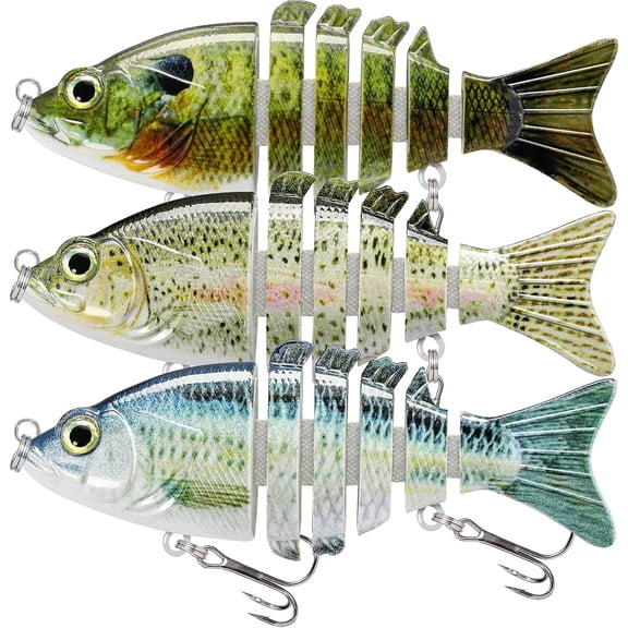 Glide Baits Fishing Lures for Freshwater and Saltwater Jointed Swimbait for Bass Trout Crappie Walleye Pike Gifts for Men Family