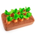 thumbnail image 2 of Herrnalise Dog Chew Toys New Carrot Farm Plush Toy with Sniffling Mat and Interactive Puzzle Snuffle Mat Featuring 8 Plush Carrot Toys - Promotes Natural Foraging and Plush Training for Pets, 2 of 7