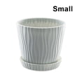 thumbnail image 3 of kurtrusly Modern Decorative Flower Pots Easy To Maintain Various Colors And Sizes light gray S pot+S tray 1Set, 3 of 6