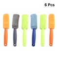 thumbnail image 4 of 4pcs Coche Motocicleta Rueda Neumático Superfine Fiber Brush Hub Limpiar Lavar Útil Cepillo Coche Camión Motocicleta Bicicleta Lavado Herramientas de limpieza (azul, verde, gris y naranja), 4 of 4