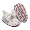 thumbnail image 2 of Aompmsdx Girls Single Shoes Heart Embroider Bowknot First Walkers Shoes Toddler Sandals Princess Shoesshoes, 2 of 5