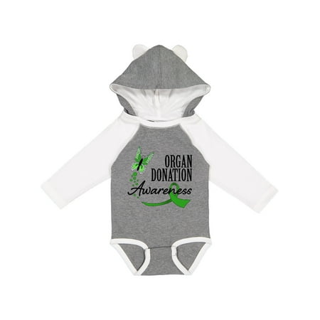 

Inktastic Organ Donation awareness- butterfly green ribbon Gift Baby Boy or Baby Girl Long Sleeve Bodysuit
