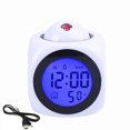 thumbnail image 2 of Digital Projection Alarm Clock with Weather Station, LCD Wall Projection Clock, Colorful LED Temperature Display, Multifunctional Alarm Clock for Home Bedroom Office, 2 of 7