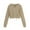 Khaki, variant on Timegard Zip up Hoodies for Women Plus Size Cropped Sweatshirts Long Sleeve Shirts Pullover Solid Color
