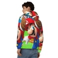 thumbnail image 5 of Lsque Mario for Mens Full-zip Hoodie, Zip-up Pullover Hooded Sweatshirt, Kangaroo Pocket Hoodie Ideal for Daily Wear, Travel, and Home-Medium, 5 of 8