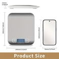 thumbnail image 4 of BIQIANWO Digital Kitchen Scale 10kg/22lbs - High Precision Food Scale for Baking and Cooking, Dual Unit Display in Grams and Ounces, Easy to Clean Stainless Steel, Battery Powered (No Battery Included, 4 of 8