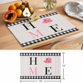 thumbnail image 6 of Farmhouse HOME Placemats Set of 4 Pink Tulip Black White Plaid Wooden Place Mats Indoor Wipeable Table Mats Washable Cloth Dining Table Placemats for Kitchen Holiday Party Home Decor 13x19 Inch, 6 of 9