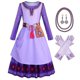 thumbnail image 1 of Película Deseo Princesa Disfraz Niños Asha Vestido Niñas Cosplay Niños Carnaval Fiesta de Cumpleaños Ropa Púrpura Niño Ropa Larga Cinturón Alta Calidad LTX, 1 of 5
