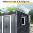 thumbnail image 3 of Jopath 5ft x 6ft Outdoor Storage Shed with Window and Metal Foundation, Heavy Duty Metal Shed Garden Tool Shed with Lockable Door for Backyard, Patio Black White, 3 of 8