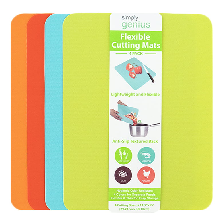 Hobeauty Extra Thin Flexible Cutting Boards for Kitchen - Cutting Mats for  Cooking, Colored Cutting Mat Set with Easy-Grip Handles
