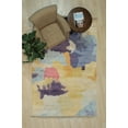 thumbnail image 4 of EORC Multi Hand Knotted BAMBOO SILK Transitional Modern Sik Knotted Rug, 6' x 9', 4 of 5