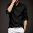 thumbnail image 3 of PEASKJP Casual Shirts for Men Long Sleeve Shirts for Men Shirt Long Sleeve Button Down Dress Shirts (Black,43), 3 of 5