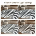 thumbnail image 7 of ODIKA 9'x12' Washable Area Rug Under Door Striped Farmhouse Pinstripe Layering Stripe Front for Great Room, Indoor Concept, Large Living Low Pile, Flatwoven, 7 of 7