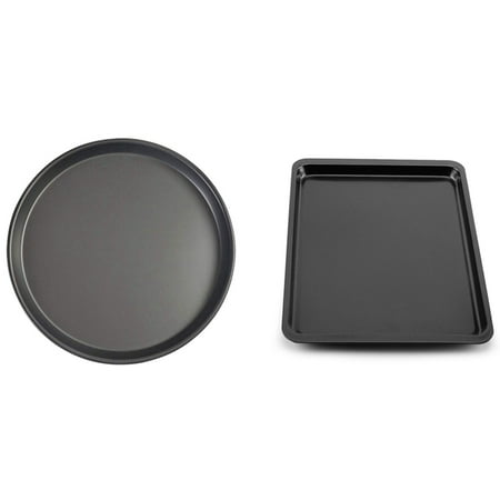 

3PCS Kitchen Baking Tray Round Cake Baking Pans with Rectangular Non-Stick Bread Cake Baking Tray