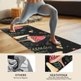 thumbnail image 4 of Red Mushroom Butterfly Black Pattern Hot Yoga Mat Towel Non Slip for Hot Yoga - Quick-Drying Yoga Mat Cover with 4 Corner Pockets with Travel Bag - Hot Yoga Towel Non Slip 70"x26", 4 of 6