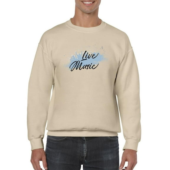 Live Music Sweatshirt Men -Smartprints Designs, Male 3X-Large