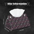 thumbnail image 6 of Lsque Daisies Flowers Printed Long Tissue Box Cover Holder, Facial Paper Organizer Dispenser,Triangle with Bottom Belt, PVC Leather Decorative Organizer, 6 of 9