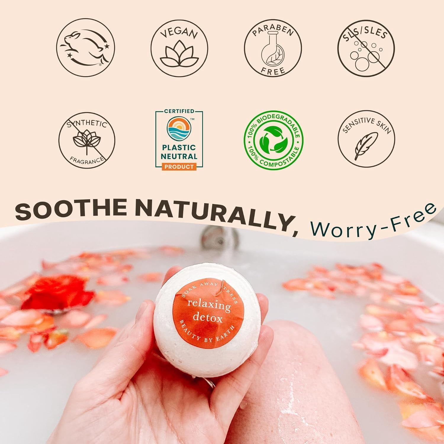 Bath Bombs Gift Set; Organic and Natural Large and Luxurious Vegan Fizzies, Lush Fragrant Essential Oils, Surprise Gift for Men, Women and Kids; Best Relaxing Epsom Salt Luxury Spa Soak (6 Pack Kit)