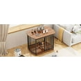 thumbnail image 3 of 31.5" Furniture Style Dog Crate for Small and Medium Dogs, Wooden Cage Indoor Kennel Furniture, Modern Dog Crate End Table with Double-Doors, Brown, 3 of 4
