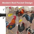 thumbnail image 4 of 1 Piece Chicken Kitchen Curtains and Valances Set for Windows Rooster Kitchen Window Curtains Over Sink Decor 18x54 in, 4 of 5