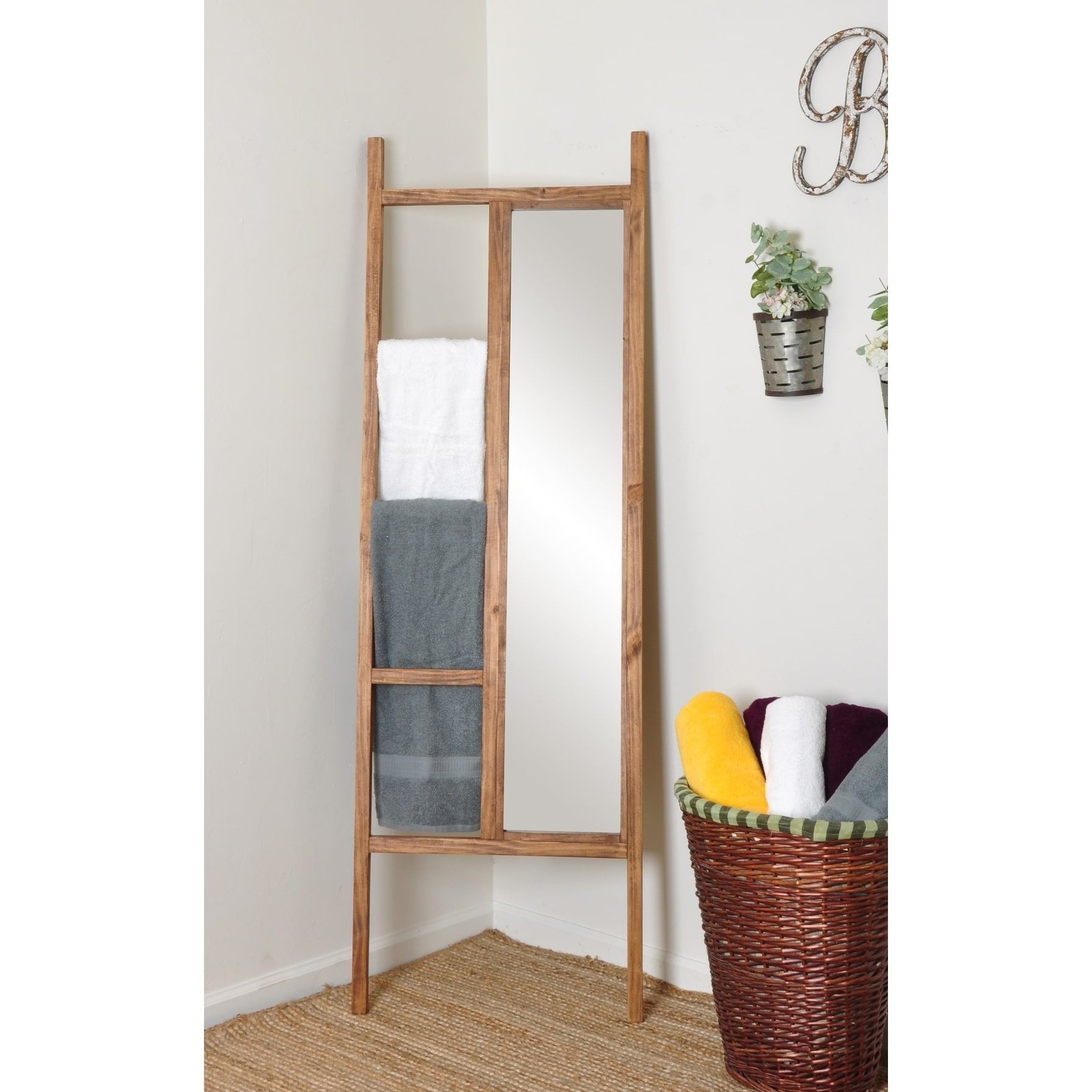 BrandtWorks Leaning Dressing Mirror Ladder 23.25 x 72