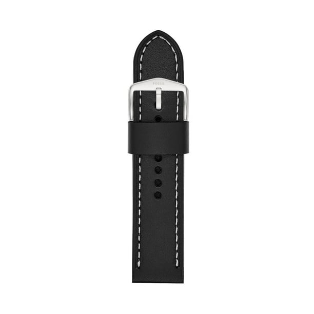 Fossil Fossil Men's 24mm Black Leather Watch Strap