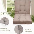 thumbnail image 4 of Outdoor High Back Chair Cushions Set of 2, 42"x21"x4" Tufted Waterproof Patio Cushion for Rocking & Dining Chairs, Soft Seat Pad with Ties, Fade-Resistant Indoor Outdoor Use, 4 of 7